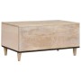Mesa de Café Beige 80 x 50 x 40 cm Madera maciza de Acacia en Mesas de centro | Comprar online en Foru.es