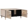 Mesa de Café Beige 80 x 50 x 40 cm Madera maciza de Acacia en Mesas de centro | Comprar online en Foru.es