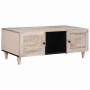 Mesa de Café Beige 100 x 54 x 40 cm Madera maciza de Acacia en Mesas de centro | Comprar online en Foru.es