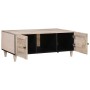 Mesa de Café Beige 100 x 54 x 40 cm Madera maciza de Acacia en Mesas de centro | Comprar online en Foru.es