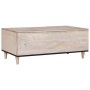 Mesa de Café Beige 100 x 54 x 40 cm Madera maciza de Acacia en Mesas de centro | Comprar online en Foru.es