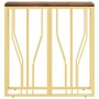 Mesa consola acero inoxidable y madera maciza reciclada dorada de vidaXL, Mesas auxiliares - Ref: Foro24-350038, Precio: 122,...