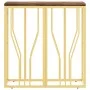 Mesa consola acero inoxidable y madera maciza reciclada dorada de vidaXL, Mesas auxiliares - Ref: Foro24-350038, Precio: 121,...