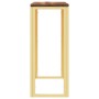 Mesa consola acero inoxidable y madera maciza reciclada dorada de vidaXL, Mesas auxiliares - Ref: Foro24-350038, Precio: 122,...