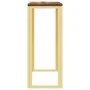 Mesa consola acero inoxidable y madera maciza reciclada dorada de vidaXL, Mesas auxiliares - Ref: Foro24-350038, Precio: 121,...