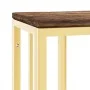 Mesa consola acero inoxidable y madera maciza reciclada dorada de vidaXL, Mesas auxiliares - Ref: Foro24-350038, Precio: 121,...