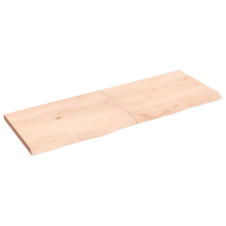 Estante de pared madera maciza roble sin tratar 140x50x(2-4) cm de vidaXL, Estantes y estanterías - Ref: Foro24-363584, Preci...