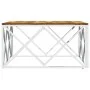 Mesa de centro acero inoxidable y madera maciza acacia plateado de vidaXL, Mesas de centro - Ref: Foro24-349975, Precio: 103,...