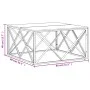 Mesa de centro acero inoxidable y madera maciza acacia plateado de vidaXL, Mesas de centro - Ref: Foro24-349975, Precio: 103,...