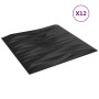 Paneles de pared 12 uds XPS piedra negro 50x50 cm 3 m² de vidaXL, Recubrimiento de paredes - Ref: Foro24-356940, Precio: 48,1...