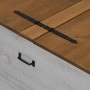 Baúl de almacenamiento HALDEN blanco 91x91x47 cm madera maciza en Baúles de almacenamiento | Comprar online en Foru.es
