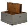 Baúl de almacenamiento HALDEN gris 91x91x47 cm madera maciza en Baúles de almacenamiento | Comprar online en Foru.es
