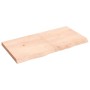 Estante de pared madera maciza roble sin tratar 120x60x(2-6) cm de vidaXL, Estantes y estanterías - Ref: Foro24-363579, Preci...
