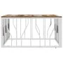 Mesa de centro acero inoxidable y madera reciclada plateada de vidaXL, Mesas de centro - Ref: Foro24-350064, Precio: 103,36 €...