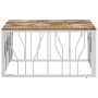 Mesa de centro acero inoxidable y madera reciclada plateada de vidaXL, Mesas de centro - Ref: Foro24-350064, Precio: 104,31 €...