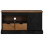 Mueble de TV HALDEN con puerta corredera negro 110x40x60 cm en Muebles TV | Comprar online en Foru.es