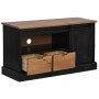 Mueble de TV HALDEN con puerta corredera negro 110x40x60 cm en Muebles TV | Comprar online en Foru.es