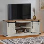 Mueble de TV HALDEN 2 puerta correderas blanco 150x40x60 cm en Muebles TV | Comprar online en Foru.es