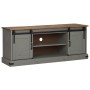 Mueble de TV HALDEN 2 puerta correderas gris 150x40x60 cm en Muebles TV | Comprar online en Foru.es