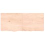 Estante de pared madera maciza roble sin tratar 140x60x(2-4) cm de vidaXL, Estantes y estanterías - Ref: Foro24-363586, Preci...