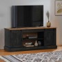 Mueble de TV HALDEN 2 puerta correderas negro 150x40x60 cm en Muebles TV | Comprar online en Foru.es