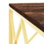 Mesa de centro acero inoxidable madera maciza reciclada dorada de vidaXL, Mesas de centro - Ref: Foro24-349974, Precio: 166,8...