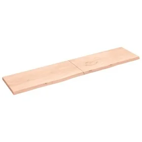 Estante de pared madera maciza roble sin tratar 220x50x(2-4) cm de vidaXL, Estantes y estanterías - Ref: Foro24-363616, Preci...