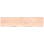 Estante de pared madera maciza roble sin tratar 220x50x(2-4) cm de vidaXL, Estantes y estanterías - Ref: Foro24-363616, Preci...