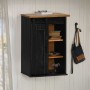Armario colgante HALDEN con puerta corredera 49x22,5x70cm negro en Armarios de cocina | Comprar online en Foru.es