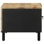Mesa de centro madera maciza de mango rugosa negro 80x50x40 cm en Mesas de centro | Comprar online en Foru.es