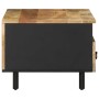 Mesa de centro madera maciza de mango rugosa negro 80x54x40 cm en Mesas de centro | Comprar online en Foru.es