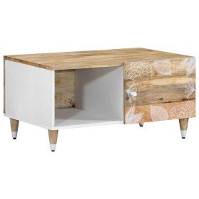 Mesa de centro de madera maciza de mango 80x50x40 cm en Mesas de centro | Comprar online en Foru.es