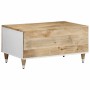 Mesa de centro de madera maciza de mango 80x50x40 cm en Mesas de centro | Comprar online en Foru.es