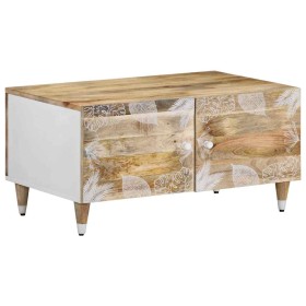 Mesa de centro de madera maciza de mango 80x50x40 cm en Mesas de centro | Comprar online en Foru.es