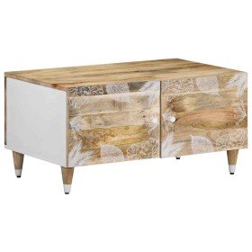 Mesa de centro de madera maciza de mango 80x50x40 cm en Mesas de centro | Comprar online en Foru.es