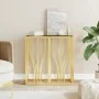 Goldener Konsolentisch aus Edelstahl und Glas, 70 x 30 x 70 cm von vidaXL, Seitentische - Ref: Foro24-350036, Preis: 157,47 €...