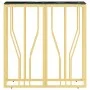 Golden stainless steel and glass console table 70x30x70 cm by vidaXL, Side tables - Ref: Foro24-350036, Price: 157,47 €, Disc...