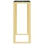 Golden stainless steel and glass console table 70x30x70 cm by vidaXL, Side tables - Ref: Foro24-350036, Price: 157,47 €, Disc...