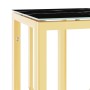 Mesa consola de acero inoxidable y vidrio dorada 70x30x70 cm de vidaXL, Mesas auxiliares - Ref: Foro24-350036, Precio: 159,53...