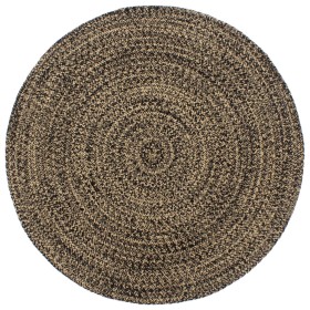 Alfombra hecha a mano de yute marrón y negro 210 cm de vidaXL, Alfombras - Ref: Foro24-343621, Precio: 128,22 €, Descuento: %