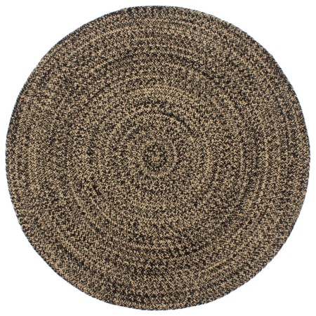 Alfombra hecha a mano de yute marrón y negro 210 cm de vidaXL, Alfombras - Ref: Foro24-343621, Precio: 128,22 €, Descuento: %