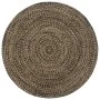 Alfombra hecha a mano de yute marrón y negro 210 cm de vidaXL, Alfombras - Ref: Foro24-343621, Precio: 131,22 €, Descuento: %