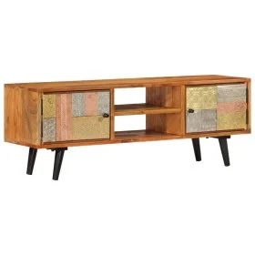 Mueble de TV con puertas metal madera maciza acacia 112x30x40cm de vidaXL, Muebles TV - Ref: Foro24-354985, Precio: 182,18 €,...