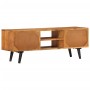 Mueble de TV con puertas metal madera maciza acacia 112x30x40cm de vidaXL, Muebles TV - Ref: Foro24-354985, Precio: 184,49 €,...