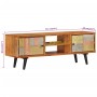 Mueble de TV con puertas metal madera maciza acacia 112x30x40cm de vidaXL, Muebles TV - Ref: Foro24-354985, Precio: 184,49 €,...