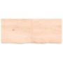 Estante de pared madera maciza roble sin tratar 120x50x(2-6) cm de vidaXL, Estantes y estanterías - Ref: Foro24-363577, Preci...