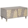 Mesa de Café Gris 80 x 50 x 40 cm Madera de mango maciza en Mesas de centro | Comprar online en Foru.es