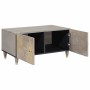 Mesa de Café Gris 80 x 50 x 40 cm Madera de mango maciza en Mesas de centro | Comprar online en Foru.es