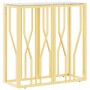 Mesa consola de acero inoxidable y vidrio dorada 70x30x70 cm de vidaXL, Mesas auxiliares - Ref: Foro24-350034, Precio: 201,38...