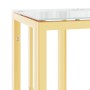 Mesa consola de acero inoxidable y vidrio dorada 70x30x70 cm de vidaXL, Mesas auxiliares - Ref: Foro24-350034, Precio: 201,38...